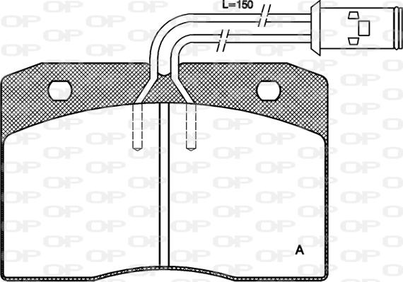 Open Parts BPA0211.12 - Комплект спирачно феродо, дискови спирачки vvparts.bg
