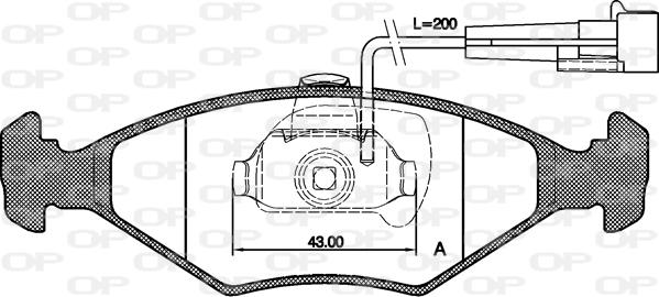 Open Parts BPA0281.42 - Комплект спирачно феродо, дискови спирачки vvparts.bg