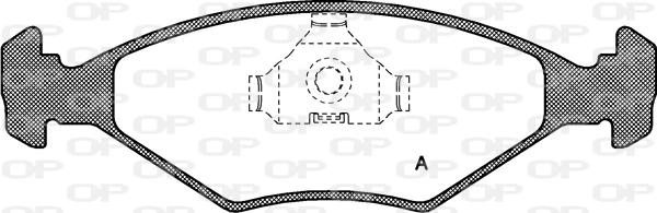 Open Parts BPA0281.00 - Комплект спирачно феродо, дискови спирачки vvparts.bg