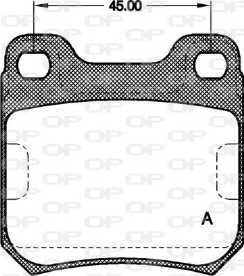 Open Parts BPA0239.40 - Комплект спирачно феродо, дискови спирачки vvparts.bg