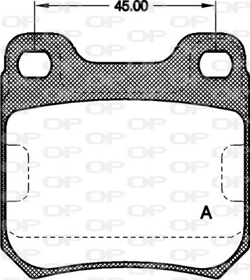 Open Parts BPA0239.00 - Комплект спирачно феродо, дискови спирачки vvparts.bg