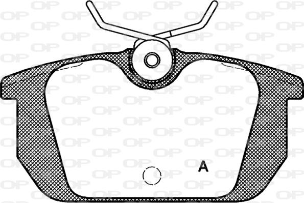 Open Parts BPA0231.00 - Комплект спирачно феродо, дискови спирачки vvparts.bg