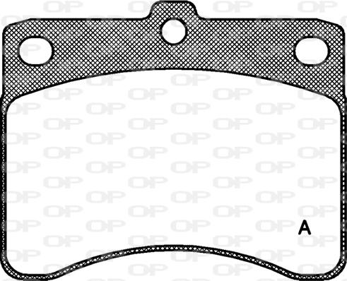 Open Parts BPA0232.00 - Комплект спирачно феродо, дискови спирачки vvparts.bg
