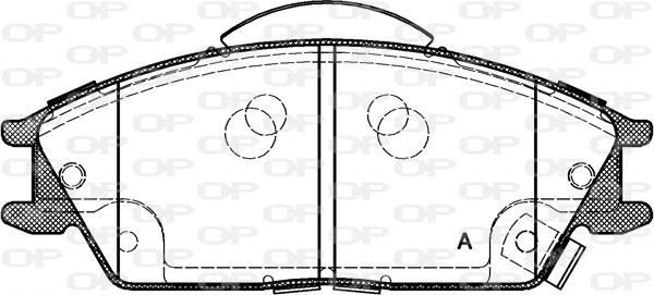 Open Parts BPA0224.22 - Комплект спирачно феродо, дискови спирачки vvparts.bg