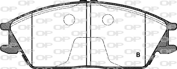 Open Parts BPA0224.22 - Комплект спирачно феродо, дискови спирачки vvparts.bg