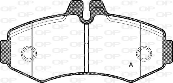 Open Parts BPA0701.00 - Комплект спирачно феродо, дискови спирачки vvparts.bg