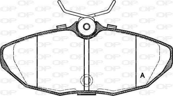 Open Parts BPA0732.10 - Комплект спирачно феродо, дискови спирачки vvparts.bg