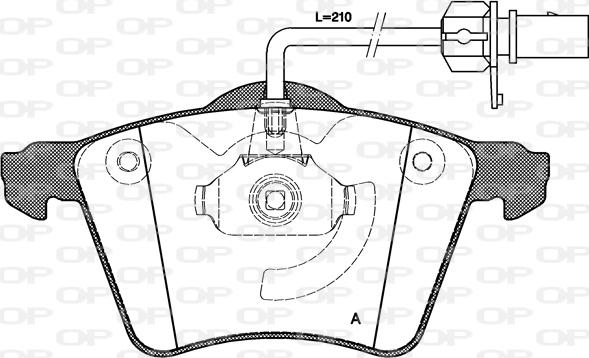 Open Parts BPA0721.02 - Комплект спирачно феродо, дискови спирачки vvparts.bg