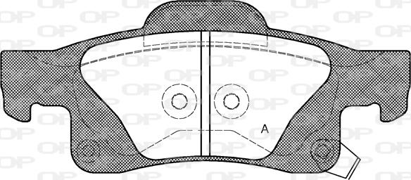 Open Parts BPA1446.02 - Комплект спирачно феродо, дискови спирачки vvparts.bg