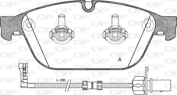 Open Parts BPA1443.02 - Комплект спирачно феродо, дискови спирачки vvparts.bg