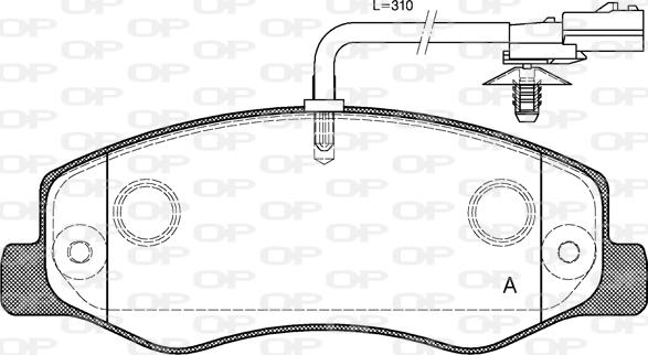 Open Parts BPA1442.01 - Комплект спирачно феродо, дискови спирачки vvparts.bg