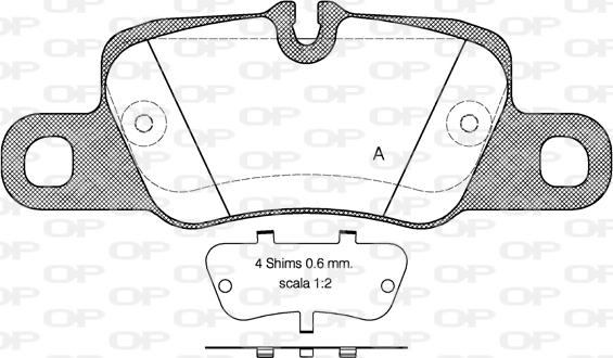 Open Parts BPA1401.00 - Комплект спирачно феродо, дискови спирачки vvparts.bg