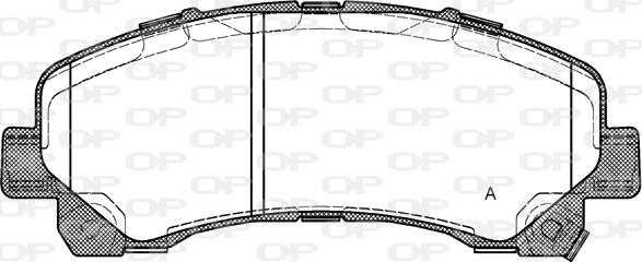 Open Parts BPA1407.00 - Комплект спирачно феродо, дискови спирачки vvparts.bg
