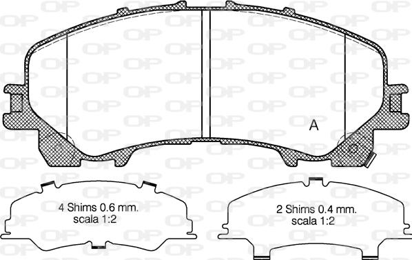 Open Parts BPA1407.12 - Комплект спирачно феродо, дискови спирачки vvparts.bg