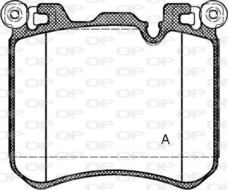 Open Parts BPA1413.00 - Комплект спирачно феродо, дискови спирачки vvparts.bg