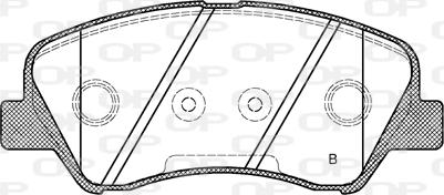 Open Parts BPA1488.02 - Комплект спирачно феродо, дискови спирачки vvparts.bg