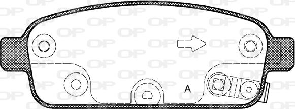 Open Parts BPA1432.02 - Комплект спирачно феродо, дискови спирачки vvparts.bg