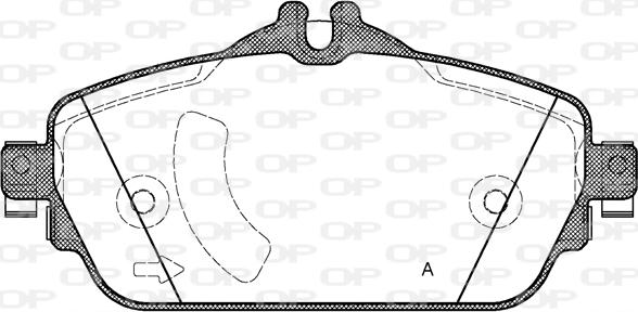 Open Parts BPA1592.08 - Комплект спирачно феродо, дискови спирачки vvparts.bg