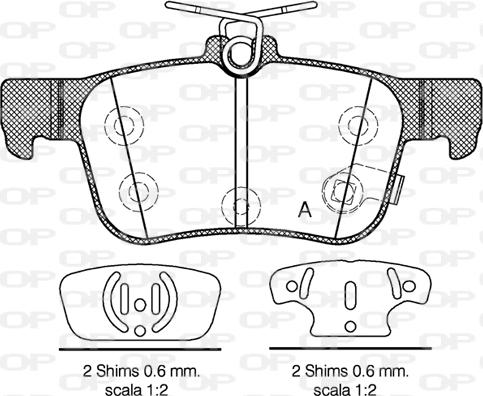 Open Parts BPA1551.12 - Комплект спирачно феродо, дискови спирачки vvparts.bg