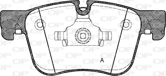 Open Parts BPA1560.00 - Комплект спирачно феродо, дискови спирачки vvparts.bg