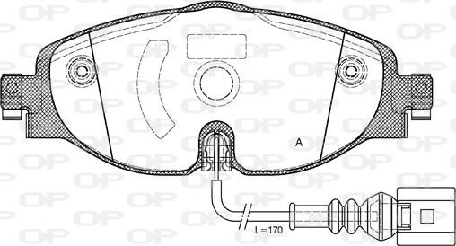 HITEC H 1866 - Комплект спирачно феродо, дискови спирачки vvparts.bg