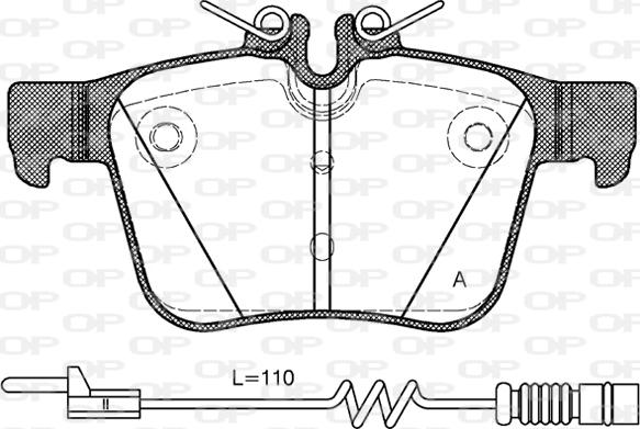 Open Parts BPA1516.20 - Комплект спирачно феродо, дискови спирачки vvparts.bg