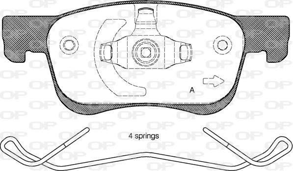 Open Parts BPA1580.02 - Комплект спирачно феродо, дискови спирачки vvparts.bg