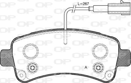 Open Parts BPA1588.02 - Комплект спирачно феродо, дискови спирачки vvparts.bg