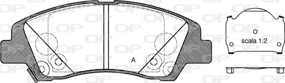 Open Parts BPA1583.02 - Комплект спирачно феродо, дискови спирачки vvparts.bg