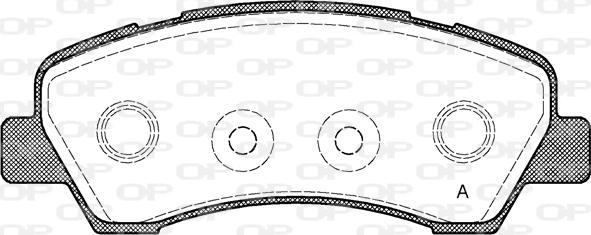 Open Parts BPA1530.00 - Комплект спирачно феродо, дискови спирачки vvparts.bg