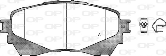 Open Parts BPA1538.04 - Комплект спирачно феродо, дискови спирачки vvparts.bg