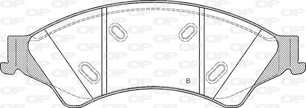 Open Parts BPA1524.02 - Комплект спирачно феродо, дискови спирачки vvparts.bg