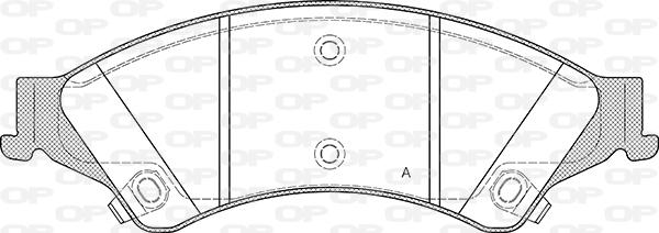 Open Parts BPA1524.02 - Комплект спирачно феродо, дискови спирачки vvparts.bg