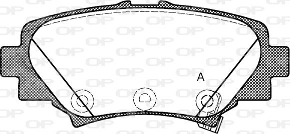 Open Parts BPA1570.02 - Комплект спирачно феродо, дискови спирачки vvparts.bg