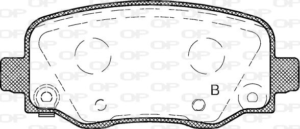 Open Parts BPA1578.04 - Комплект спирачно феродо, дискови спирачки vvparts.bg