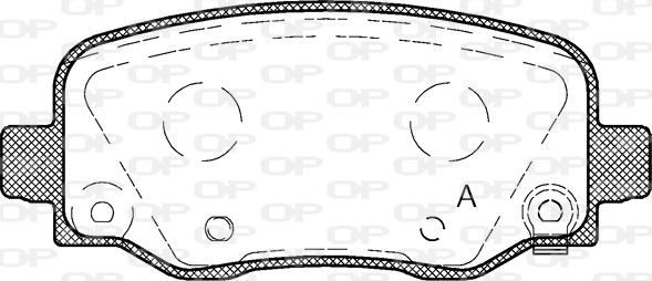 Open Parts BPA1578.04 - Комплект спирачно феродо, дискови спирачки vvparts.bg