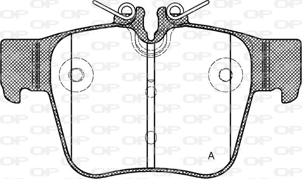 Open Parts BPA1697.00 - Комплект спирачно феродо, дискови спирачки vvparts.bg