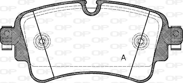 Open Parts BPA1669.08 - Комплект спирачно феродо, дискови спирачки vvparts.bg