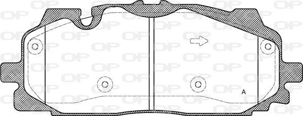 Open Parts BPA1667.00 - Комплект спирачно феродо, дискови спирачки vvparts.bg