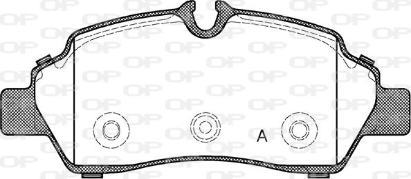 Open Parts BPA1605.00 - Комплект спирачно феродо, дискови спирачки vvparts.bg