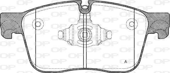 Open Parts BPA1683.00 - Комплект спирачно феродо, дискови спирачки vvparts.bg