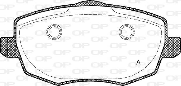 Open Parts BPA1099.00 - Комплект спирачно феродо, дискови спирачки vvparts.bg