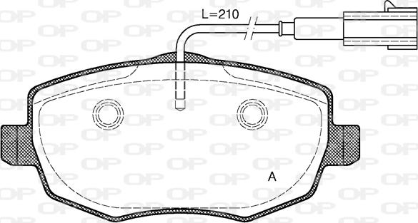 Open Parts BPA1099.01 - Комплект спирачно феродо, дискови спирачки vvparts.bg