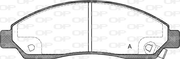 Open Parts BPA1098.14 - Комплект спирачно феродо, дискови спирачки vvparts.bg