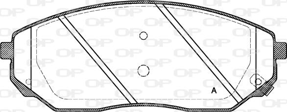 Open Parts BPA1041.02 - Комплект спирачно феродо, дискови спирачки vvparts.bg