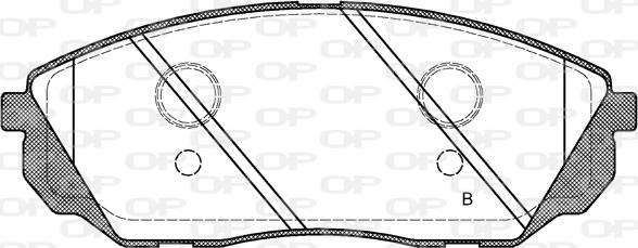 Open Parts BPA1041.12 - Комплект спирачно феродо, дискови спирачки vvparts.bg