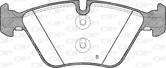 Open Parts BPA1052.30 - Комплект спирачно феродо, дискови спирачки vvparts.bg
