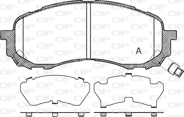 Open Parts BPA1081.11 - Комплект спирачно феродо, дискови спирачки vvparts.bg