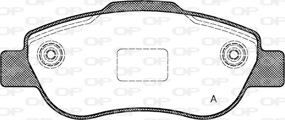 Open Parts BPA1100.00 - Комплект спирачно феродо, дискови спирачки vvparts.bg