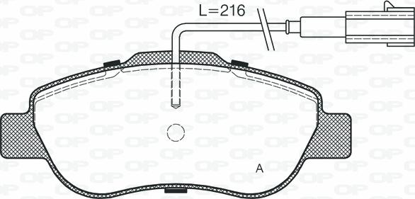 Open Parts BPA1100.02 - Комплект спирачно феродо, дискови спирачки vvparts.bg